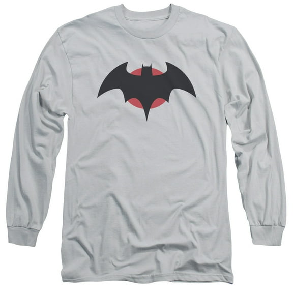 JLA Justice League Thomas Wayne Long Sleeve Adult 18/1 T-Shirt Silver