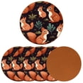 thumbnail image 2 of Squirrel 6PCS Round Coasters, Microfiber Leather Drink Coasters Set of 6, 11x11 cm/4.3x4.3 in Coaster for Drinks, Heat Cup Coasters, Table Coasters for Home and Office, 2 of 6