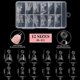thumbnail image 1 of 120 Half Cover Almond Fake Nails, Matte Pre- Acrylic Tips, Extra Short, 1 of 5