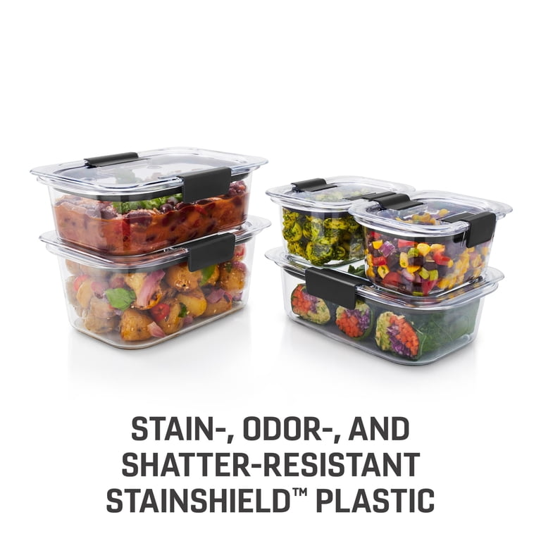 Rubbermaid Brilliance 10ピースセット Rubbermaid Brilliance 10-Piece Set, Leak-Proof and Clear Food