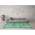 thumbnail image 3 of Ahgly Company Machine Washable Indoor Rectangle Persian Turquoise Blue Traditional Area Rugs, 4' x 6', 3 of 4