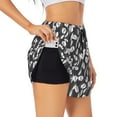 thumbnail image 2 of Disketp Tulips Flowers Print Women's Shorts Workout Shorts for Athletic Gym Running Shorts with Phone Pockets X-Large, 2 of 8