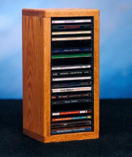 Dark The Wood Shed Solid Oak CD Storage Cabinet 