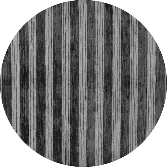 Ahgly Company Indoor Round Oriental Gray Modern Area Rugs, 4' Round