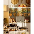 thumbnail image 3 of Valances for Windows Fall Thanksgiving Rod Pocket Cafe Window Treatments Valance Curtains for Kitchen Bathroom Laundry Basement Windows 60"x14", 3 of 6