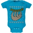 thumbnail image 1 of Grand Chandail de Noël Moelleux Sloth Suspendu Doux pour Bébé une Pièce, 1 of 1