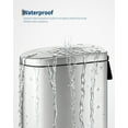 thumbnail image 4 of 13 Gal Slim Kitchen Trash Can with Soft Close Lid, Step Pedal, Large Step-on Metal Trash Bin, Stainless Steel, with Inner Bucket & Rear Handle, for Home, Office, Commercial, 50 L, 4 of 9