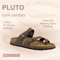 thumbnail image 4 of Cushionaire Pluto Cork Footbed Summer Sandals for Women 2025 Comfortable Slides with Adjustable Buckles, Toe Loop & Stitched Design – Stylish Slip On Women Footwear, 4 of 17