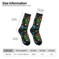 thumbnail image 4 of Goofa Roosters and Flowers Printed Men's Crew Socks, Soft Durable Breathable Moisture-Wicking with Odor Control Cotton socks, 4 of 9