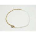 thumbnail image 6 of Pearl Choker Necklace - Trendy Pearl necklace Gold tone, 6 of 9
