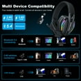 thumbnail image 3 of Siivton Wireless Bluetooth Gaming Headset with 2.4G Mode, 1000mAh Battery, 80H Playtime, with Mic for PS5/PS4/Switch/ PC/Phone, 3 of 11