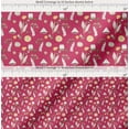 thumbnail image 2 of Soimoi Pink Cotton Cambric Fabric Tea Bag,Herbs & Lemon Slice Vegetable Print Sewing Fabric Yard 42 Inch Wide, 2 of 7