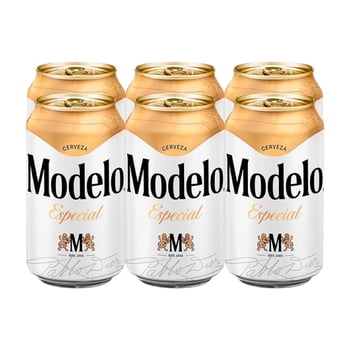 Cerveza clara Modelo Especial 6  latas de 355 ml c/u