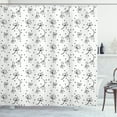thumbnail image 1 of Ambesonne Black White Shower Curtain, Abstract Dandelions, 69"Wx84"L, Black White, 1 of 3