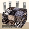 thumbnail image 5 of Korean Mink Blanket Queen Size, Animal Print - Thick Heavy Korean Blanket - 5 LB Heavy Fleece Mink Style, 95"x 79", (Multi Animal), 5 of 7