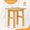 thumbnail image 3 of Costway 18" Teak Shower Bench Waterproof Spa Bath Stool for Shaving Legs for Bathroom, 3 of 10