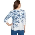 thumbnail image 2 of Alfred Dunner Womens Floral Split Beaded Top, 2 of 4