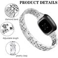 thumbnail image 3 of REQO Bling Metal Bands Compatible with Fitbit Versa 4 / 3 / Sense 2 / Sense, Adjustable Replacement Straps, 3 of 6