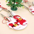 thumbnail image 3 of pitrice Tableware Cover Santa Suit Christmas Silverware Holder Pockets Red Dinner Table Party Decorations Kit, 3 of 8