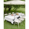 thumbnail image 5 of 60x84 Inch Outdoor Tablecloth with Umbrella Hole Zipper Rectangle Golf Ball Rectangular Tablecloths Outside Waterproof Minimalist Golf Club Abstract Simple Retro Patio Table Cover for Picnic Party, 5 of 8