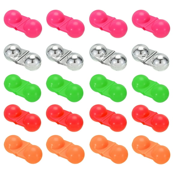 Unique Bargains 1,2 '' Pêche Double Hochet Perles Poisson-Chat Hochets Perles Hochets Cloche de Pêche pour Attirer les Poissons, 5 Couleurs 20 Pack