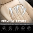 thumbnail image 5 of FLORICH Waterproof Leather Seat Cover Full Set, Universal Auto Seat Protectors for Sedans & Compact SUVs, Airbag Compatible, Beige, 5 of 9