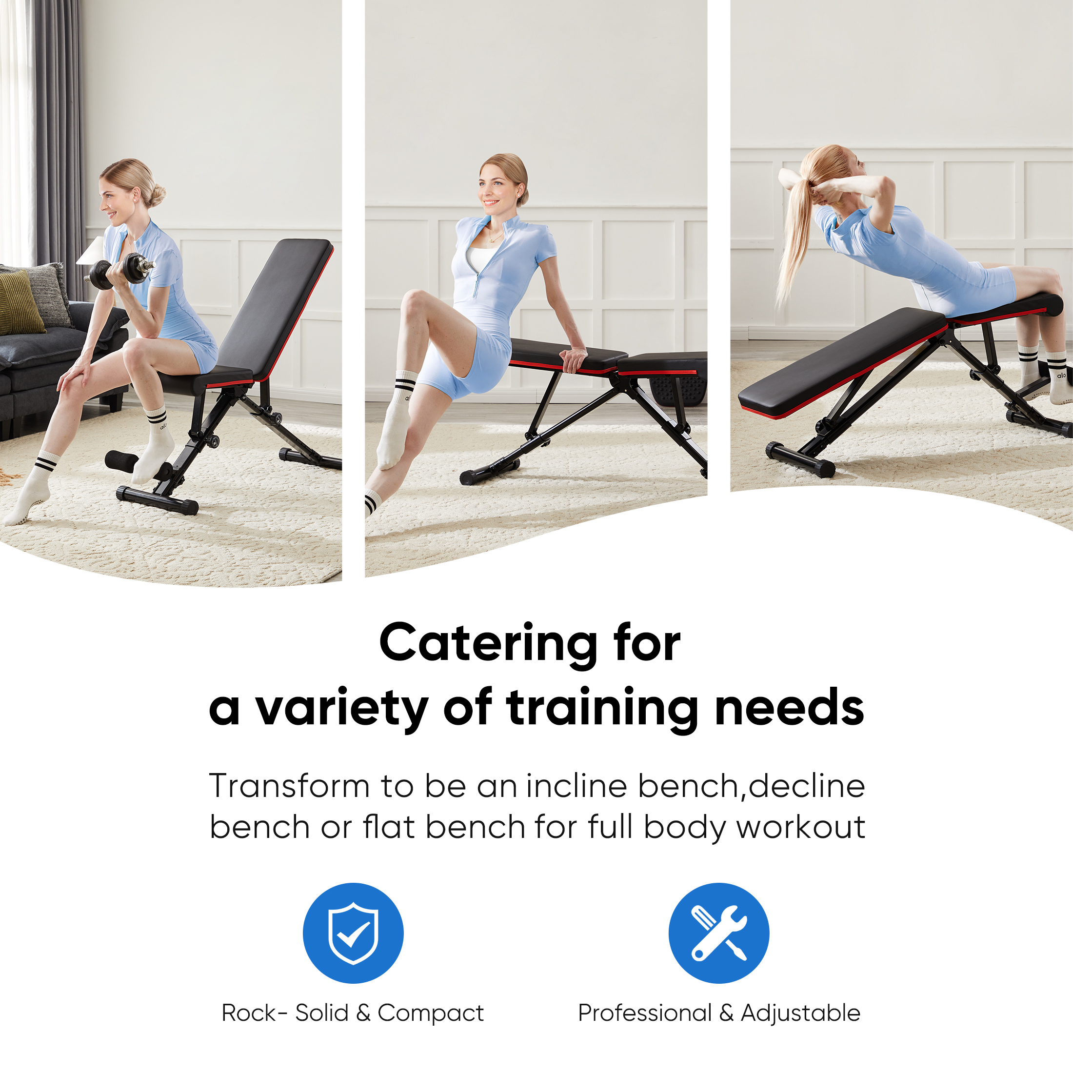EDX 9 Position Adjustable Weight Bench 795lbs photo 2