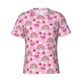 thumbnail image 4 of Vsdgher Cute Flamingo Print Men's Dry Fit Mesh Athletic Shirts Moisture Wicking Tennis T-Shirt Tops, 4 of 9