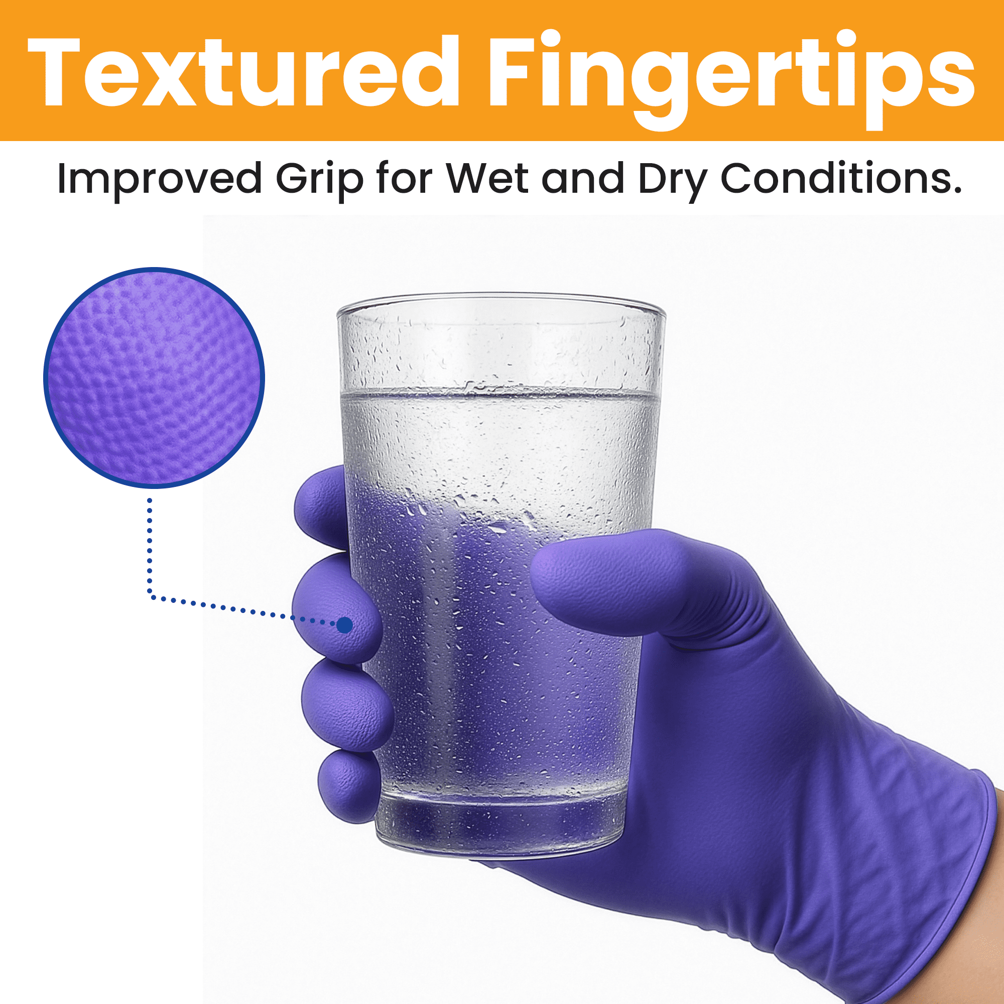 SAFEWAY USA Nitrile Gloves Disposable — Textured Fingertips, Non-Latex, Powder-Free and Multi-Purpose and Ambidextrous Design for House Cleaning, Food Prep, Esthetician and More —(4000 pcs, Large)