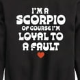thumbnail image 3 of Instant Message - I'm A Scorpio Loyal To A Fault - Toddler & Youth Crewneck Fleece Sweatshirt, 3 of 6