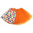 thumbnail image 2 of Petitebelle St Patrick's Day Theme Girl Tulle Tutu 1-10y (Orange/Clovers, 5-10 Years), 2 of 2
