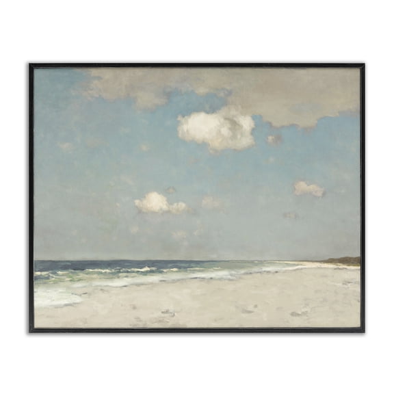Stupell Industries Coastal Beach Landscape Neutral Blue Black Framed Giclee Art, 20 x 16, by Christy McKee