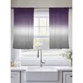 thumbnail image 4 of Pueple Grey Sheer Curtains 45 inches Long 2 Panels Set Gradient Tiers Sheers Rod Pocket Small Window Short Curtains for Kitchen Cafe, Each 52" W x 45" L, 4 of 7