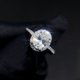 thumbnail image 1 of Anillo solitario de cristal de moda para mujer, anillo de compromiso de boda de Zirconia delicada, anillo de matrimonio de promesa de Color plateado para joyería nupcial Tan Jianjun unisex, 1 of 2
