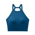thumbnail image 1 of AherBiu Débardeurs Courts pour Femmes avec Soutien-Gorge Intégré Camisole Côtelée Tricotée Basique Sans Manches pour Sortir, 1 of 5