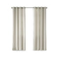 thumbnail image 3 of Madison Park Englewood Solid Dyed Grommet Top Window Panel in Natural 50x84", 3 of 6