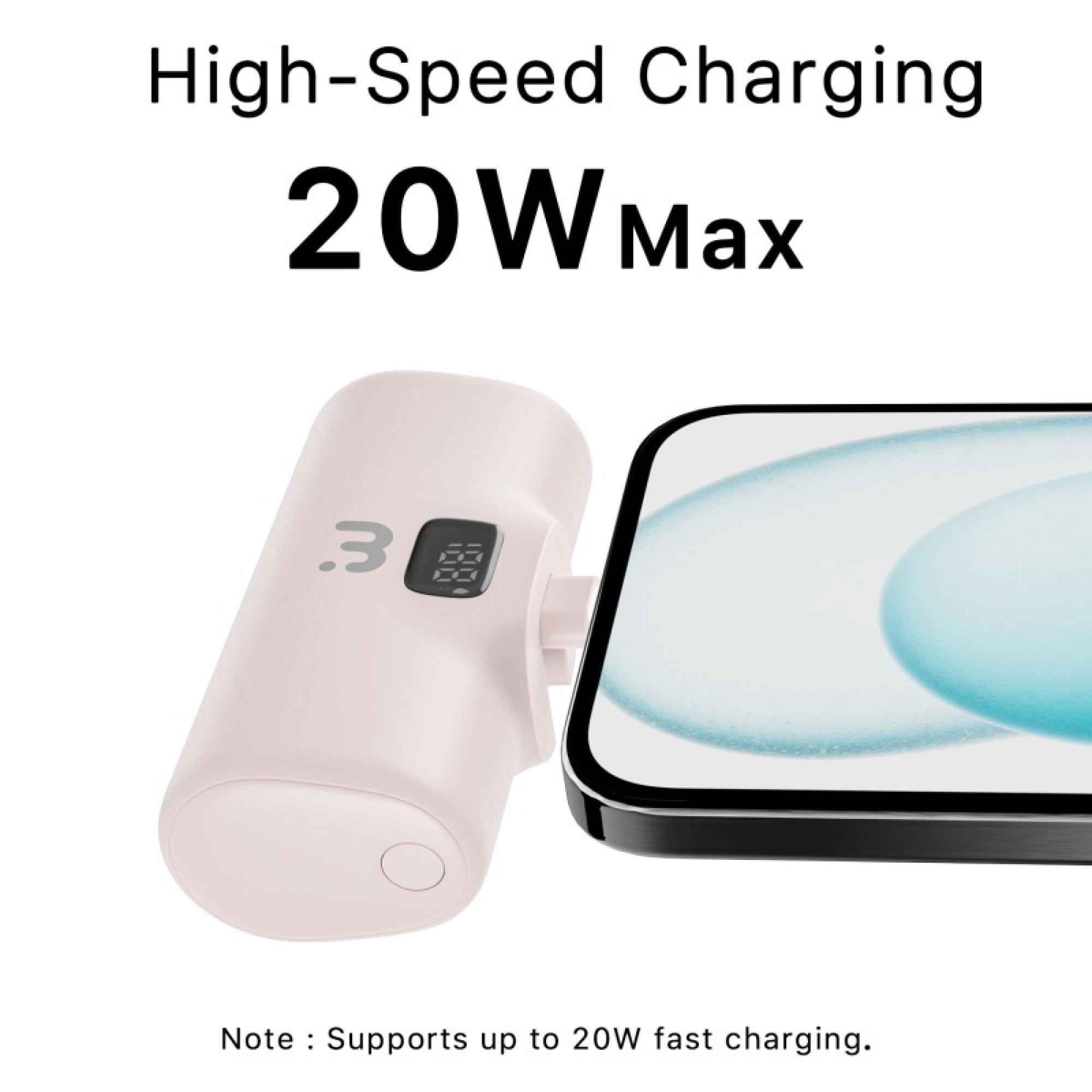 5000 mAh USB‑C Portable Travel-Ready Compact USB-C Quick-Charge Portable Charger with Built-In Stand