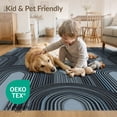 thumbnail image 4 of ODIKA 4'x6' Washable Area Rug Pet Friendly, Non-Shedding Contemporary Abstract Curves Minimalist Art Balanced Ornamental Design for Bedroom, Reading Nook, 4 of 7