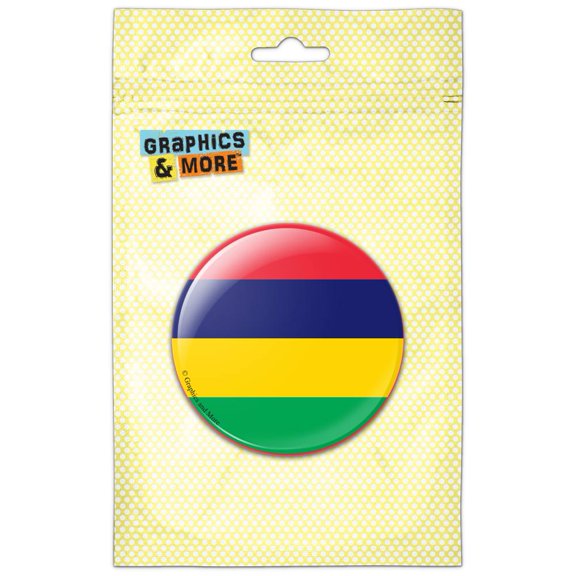 Mauritius National Country Flag Pinback Button Pin Badge