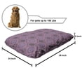 thumbnail image 2 of Geometric Pet Bed, Violet Tone Squares Circles and Rhombuses, Chew Resistant Pad for Dogs and Cats Cushion with Removable Cover, 24" x 39", Pale Eggplant Pale Pink, by Ambesonne, 2 of 4