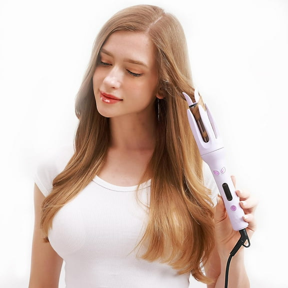 Automatic Hair Curler with 4 Temperature Settings, Auto-Rotating Ceramic Curling Iron with Anti-Tangle & Anti-Scald Design