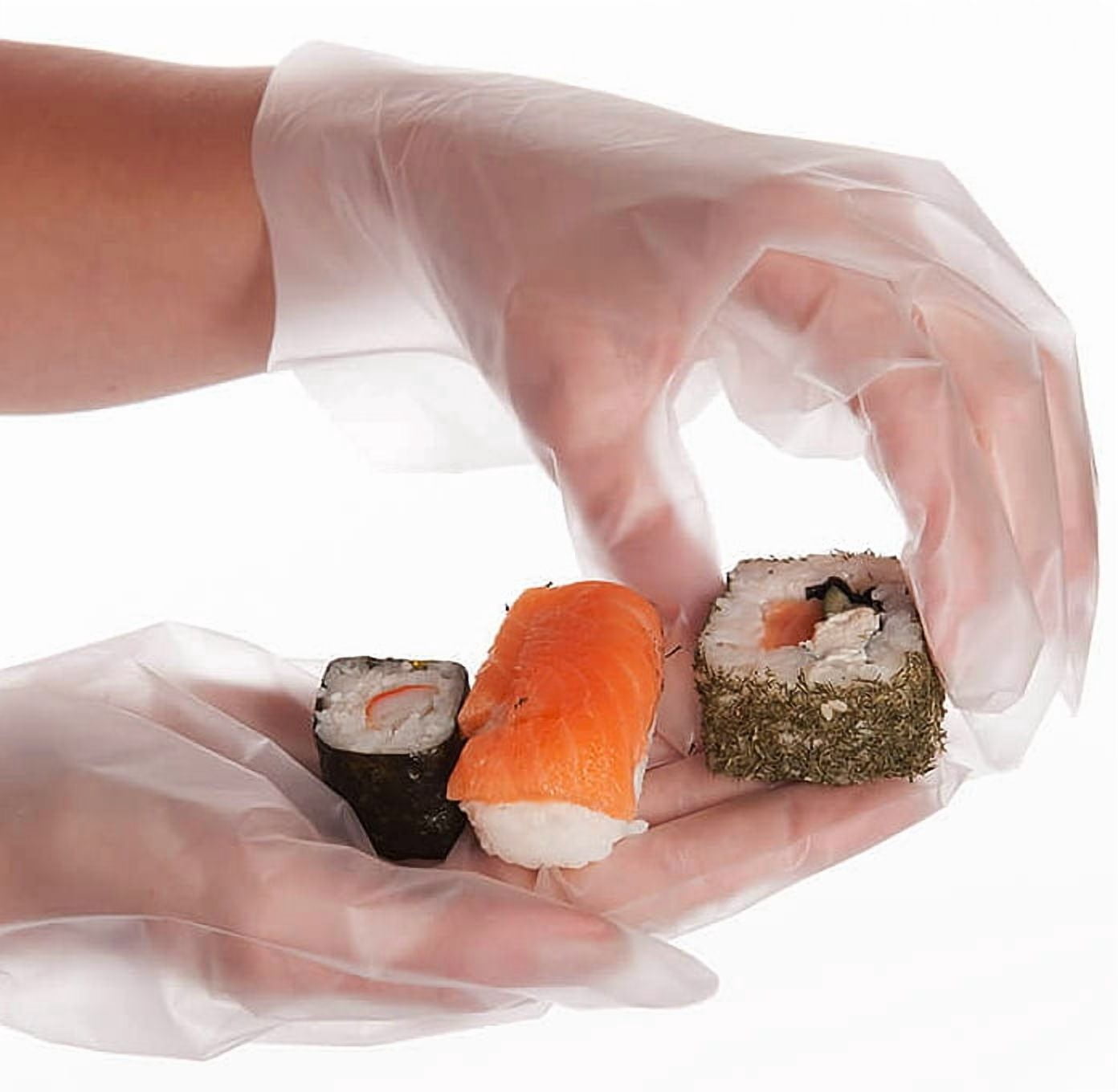 StarBay Small Size, Non-Stick Food Sushi Rice Disposable Gloves, Food Service Medical Grade, Non-Sterile, Latex Free, Powder Free Protective Glove (3 Boxes = 300pc total)