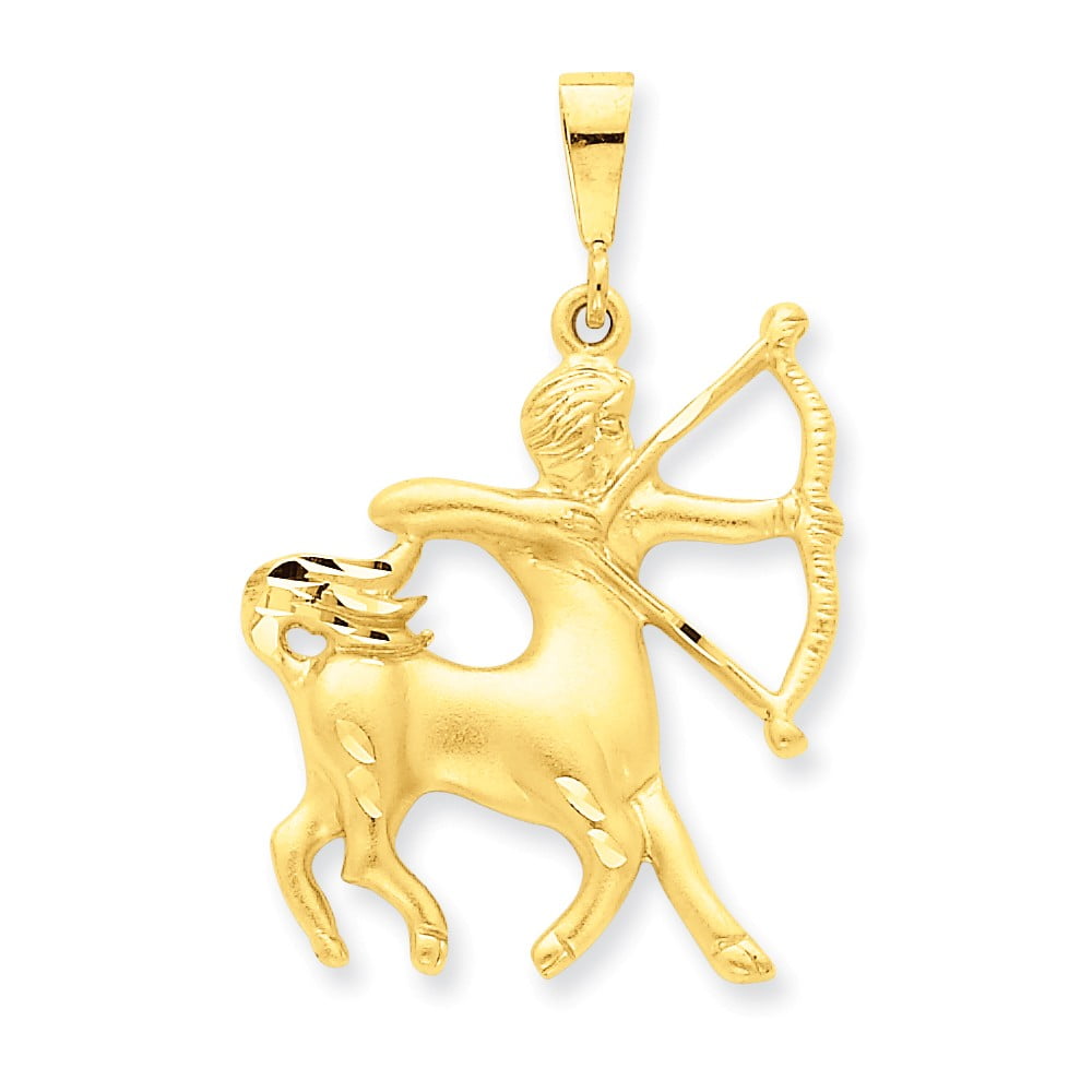 14k gold sagittarius pendant