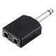 thumbnail image 1 of Enchufes hembra Adaptador de audio Macho a doble hembra Jack Audio Y Splitter Converters (2 piezas, negro) LingWen 1327533391467, 1 of 1