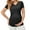 Black, variant on ZTTD Womens Maternity Ribbed Tee Shirt Casual Short Sleeve V Neck Basic Nursed T Shirt Top for Breastfeeding Blouse