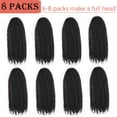 thumbnail image 3 of Marley Twist Braiding Hair 18 Inch Marley Twist Hair Long Cuban Twist Hair 8 Packs Afro Kinky Curly Twist Crochet Hair Synthetic Marley Hair Extensions (18 Inch 8packs, 1B), 3 of 5