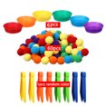 thumbnail image 1 of Rainbow Counting Balls Children‘s Toys Sock Stuffing Sorting Cup Montessori Sensory Toys Preschool Learning Activities Math Game, 1 of 1