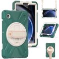 thumbnail image 7 of XYX Case for Samsung Galaxy Tab A9 8.7 inch SM-X110/SM-X115 with 360 Degree Rotating, Hand Strap, Shoulder Strap, Emerald Green, 7 of 7
