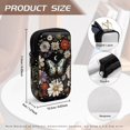 thumbnail image 6 of SEANATIVE Double Compartment Eyeglasses Case Shockproof Glasses Case Anti-Scratch Lightweight Sunglasses Pouch Portable Eyewear Storage Pouch with Zipper, Butterfly Daisy Floral Black, 6 of 7