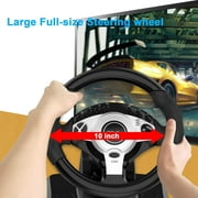 NBCP Racing Steering Wheel with Pedals, 270/900° Vibration Shifter for Xbox/PS4/PS3/Switch/PC